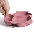 Séparateur de repas sans Bpa Section pour tout-petits enfants fourchette et cuillère bol ensemble d&#39;alimentation professionnel assiettes pour bébé en silicone avec aspiration